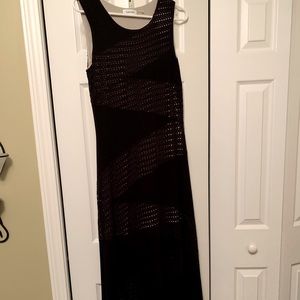 Black sleeveless cotton dress